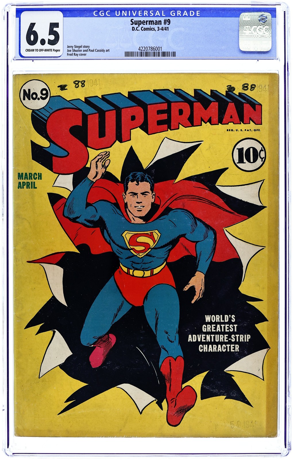 Superman #9 CGC 6.5 1941 4220786001