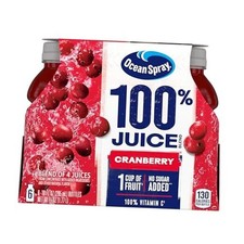 100 Juice Juice, 10 Ounce Bottle Pack of 6 10 Fl Oz Pack of 6 Cranberry