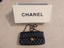 CHANEL Flap Rectangle Shoulder Bag Mini Black...