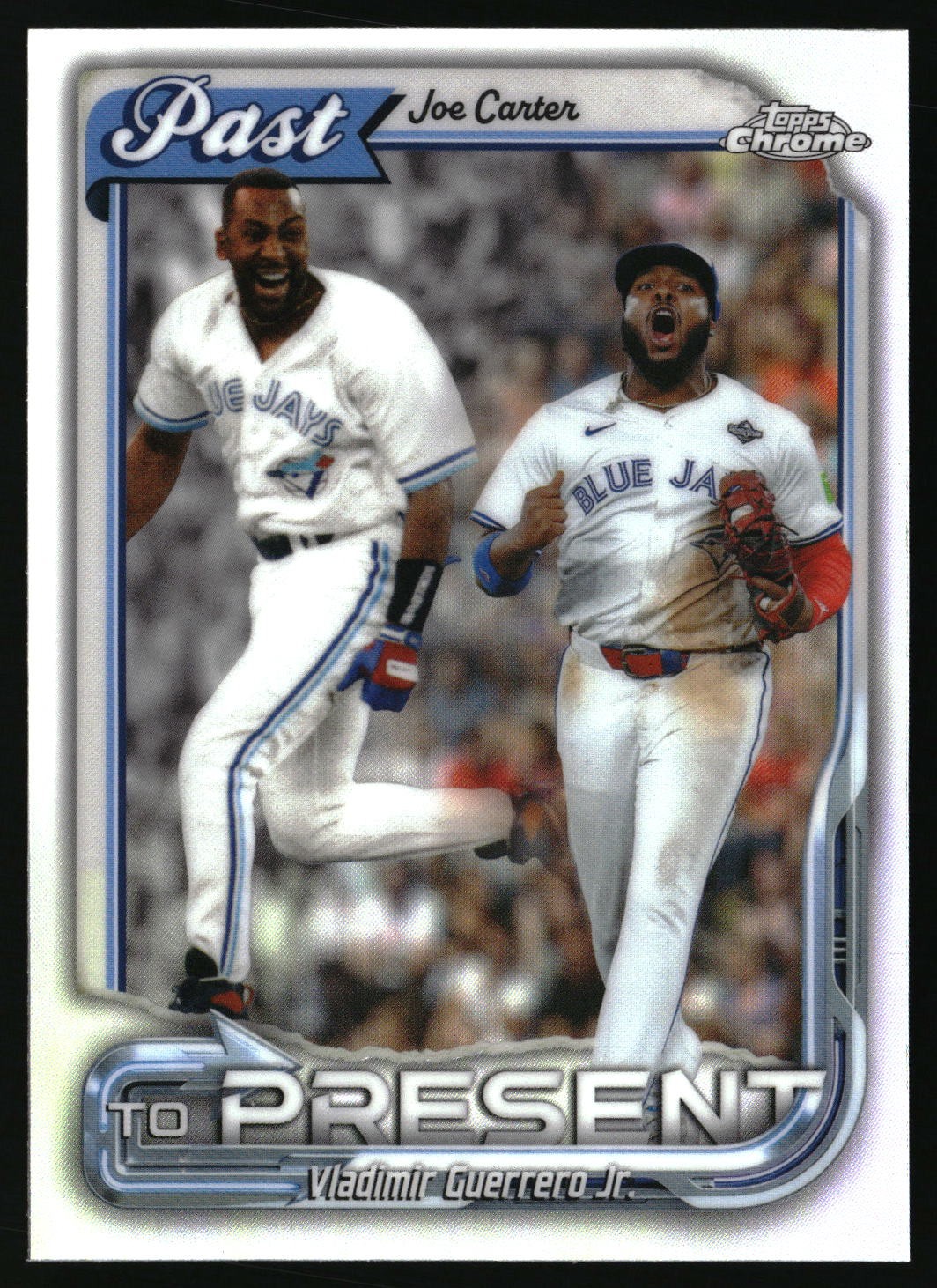 2026 Topps Chrome #PTP-6 Joe Carter / Vladimir Guerrero Jr. Past to Present