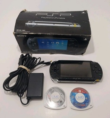 Sony PSP 1000 Black Handheld Console In Original Box - Charger And