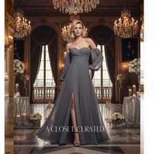 Halston Evening Off Shoulder Pleated Gown New With Tags 0