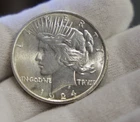 1924 US Peace Silver Dollar $1 Unc