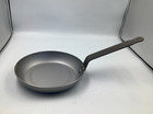 Mauviel M'STEEL Black Carbon Steel Round Frying Pan, 7.9-In