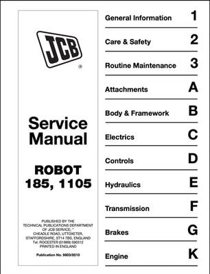 PDF JCB Robot 185 1105 Service Repair Manual, Workshop Manual