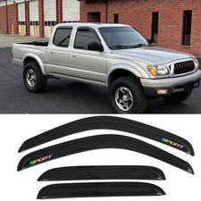 Window Visors Fits 01-04 Toyota Tacoma Crew Cab Shade Guard W Neo-chrome Sport