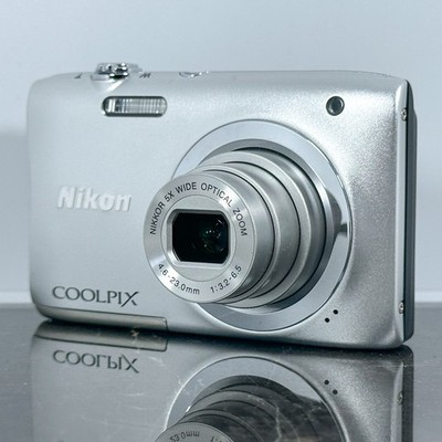 Nikon A100 Camera Coolpix Digital COOLPIX Silver And - Zoom Used 