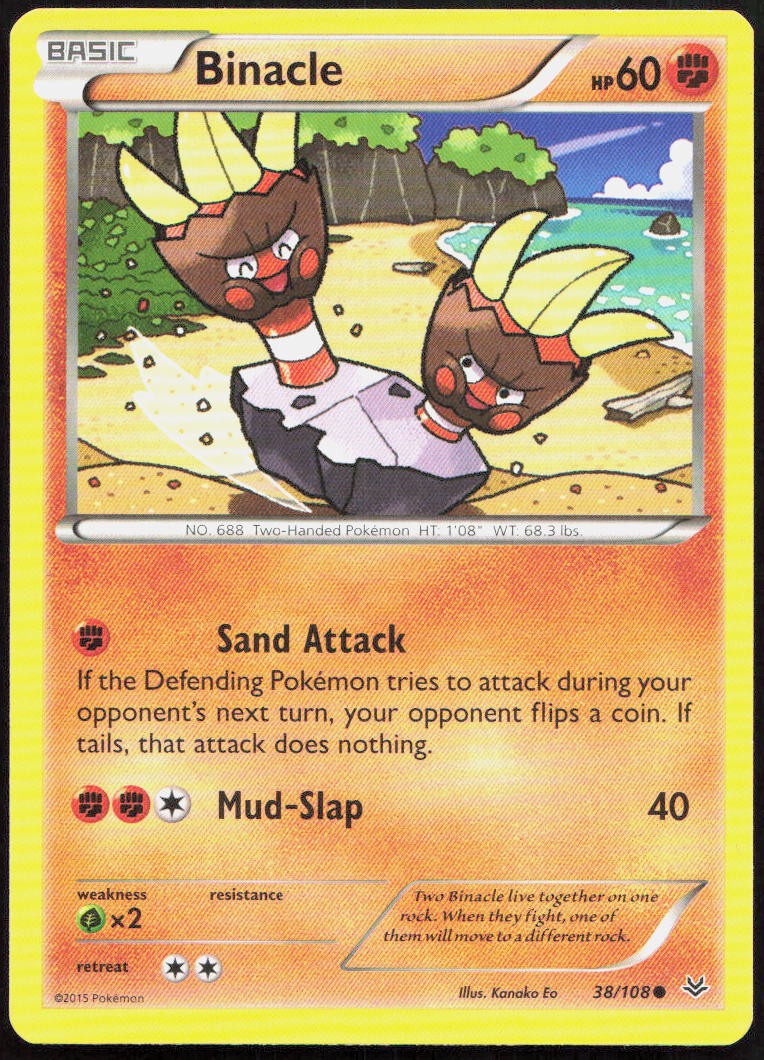 Binacle 38/108 Common Roaring Skies Pokemon