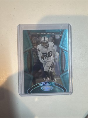 JOSH JACOBS 2023 CERTIFIED FOOTBALL BLUE MIRROR /20 LAS VEGAS RAIDERS #930