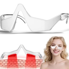 Under Eye Light Therapy Device, Red Light Therapy Glasses, 3 Modes Microcurre...