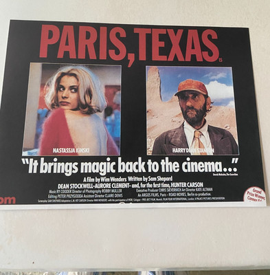 Harry Dean Stanton & Nastassja Kinski In Paris Texas Publicity Book Photograph
