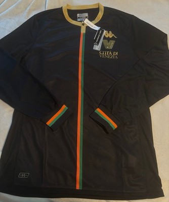 NWT Kappa Citta Di Venezia Jersey Black Sz XL Long Sleeve Soccer Football Kombat