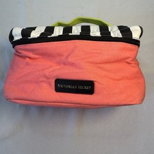 Victoria  s Secret Travel Lingerie Organizer Bag Bras Case Pink Stripe