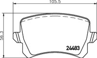 Hella Pagid Bremsbelagsatz Scheibenbremse 8DB 355 025-331 FüR Vw Seat Golf Q3 B6