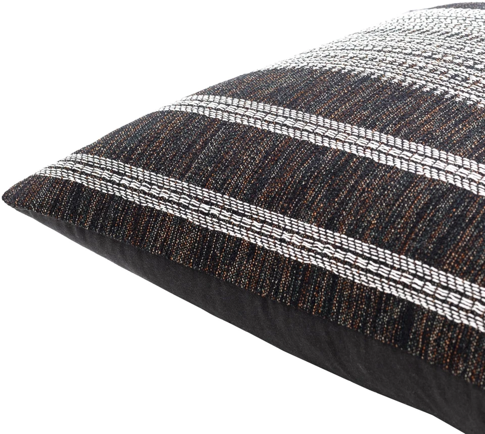 x Becki Owens Modern Myrna Accent Pillow Cover only, 18" L x 18" W, Black - Image 4 of 4