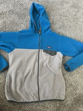 Patagonia Youth Large 12 Gray Blue Full Zip Fleece A7