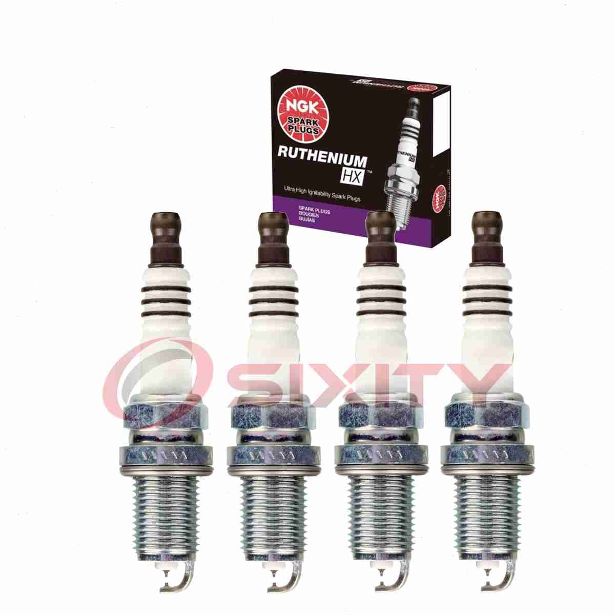 4 pcs NGK Ruthenium HX Spark Plugs for 2009-2010 Pontiac G3 1.6L L4 - Engine jm