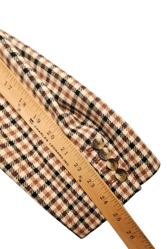 Vtg Liz Claiborne New York Glen Plaid Wool Blend Jacket Women 22W Dark Academia - Picture 14 of 24