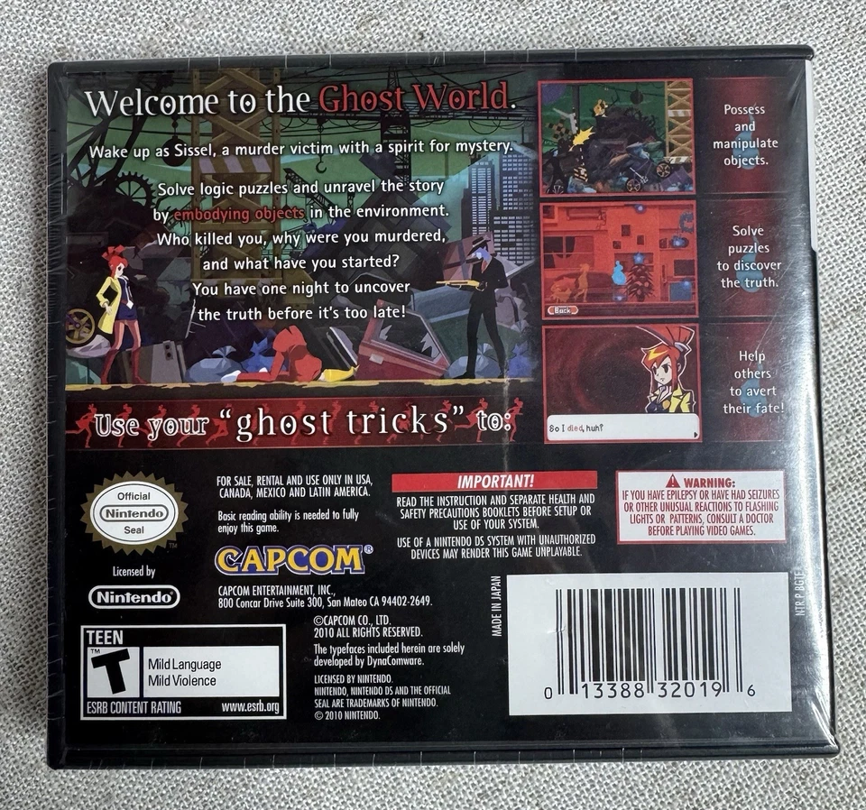 NEW Factory Sealed Ghost Trick Phantom Detective Nintendo DS 2011 Capcom Game - Image 3 of 3