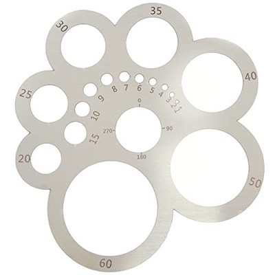 Round Leather Cutting Tool Corner Cutter Circle Drawing Template Stainless Steel