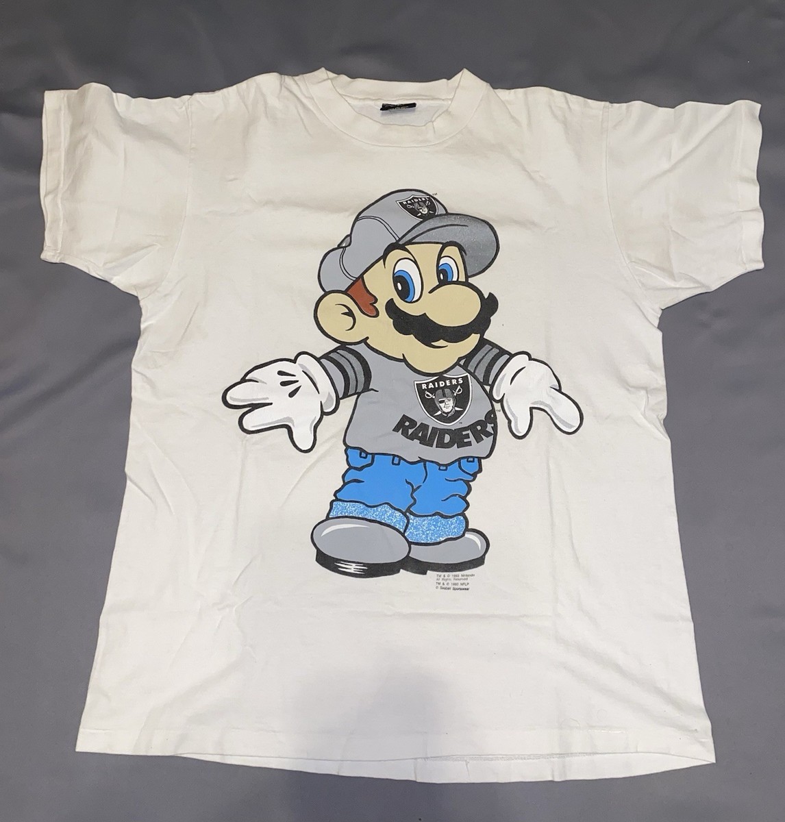 Los Angeles Raiders x Super Mario Vintage T Shirt - Single 
