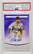 2017 Topps Diamond Icons PURPLE AUTO AUTHENTIC YOAN MONCADA RC Card /10 PSA 10