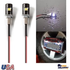 2x License Plate Lighttag Screw Bolt Lamp12v White Led Bulb For Car Motorcycle