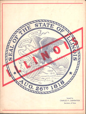 1950s ILLINOIS OFFICIAL STATE SONG vintage piano sheet music "ILLINOIS"