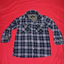 Freedom Foundry Youth Boy's Super Plush Flannel Sz SP7/8 Blk/Grey/bluish Warm