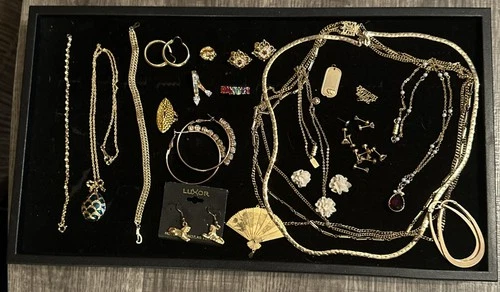 Vintage Estate Costume Jewelry Lot 80s 90s To Now Gold Tone Delicate Dainty Tiny