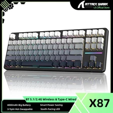ATTACK SHARK X87 75% TKL Custom Hot Swappable Tri-mode Mechanical Keyboard