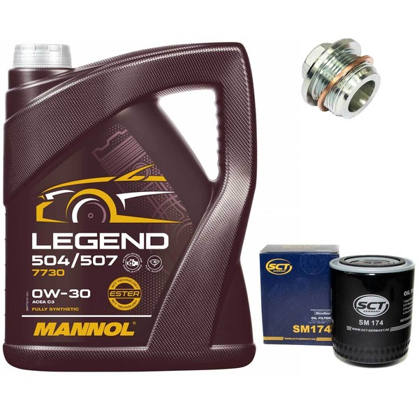MotoröL Set 0W-30 5 Liter + ÖLfilter + ÖLablassschraube FüR Audi A6 A4 A8 80 2.8-image