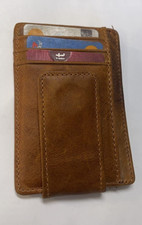 Money Clip RFID Front Pocket Wallet Men Leather Slim Minimalist Wallet NEW