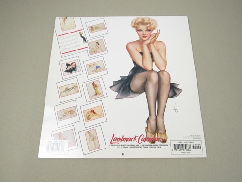 Unbenutzter Vintage Alberto Vargas 1940er Pin Up Girls 1993 Kalender Wahrzeichen 12"x12" - Bild 2 von 5