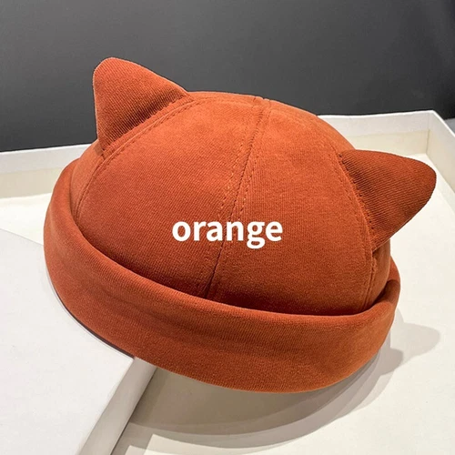 Damen Mädchen süße Katzenohren Beanie Mütze verstellbar Rollrand Baskenmütze Freizeitmütze - Bild 9 von 28