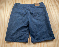 VTG Y2K Streetwear Baggy Fit Jean Shorts Men's 40 Dark Blue Denim Rap 14" Inseam