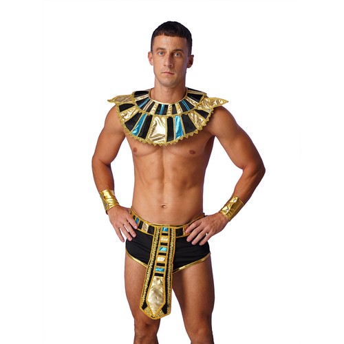 UK Men's Egyptian Costume Pharaoh Costumes Fashion King Outfit King Tut Cosplay - Picture 31 of 56