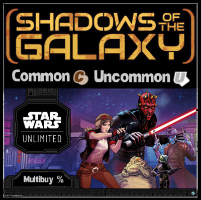 Star Wars Unlimited, Shadows of the Galaxy - Common & Uncommon Card Selection
