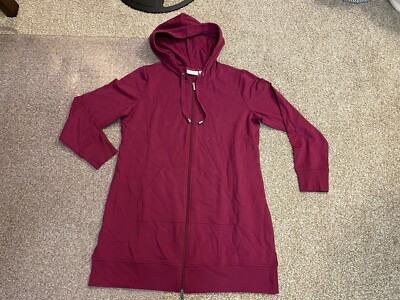 d&Co Active Medium Magenta Lightweight Long Sleeve Hooded Jacket
