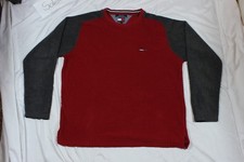 Vintage Tommy Hilfiger Fleece Crew Neck Sweater Grey Sleeves Sz. L