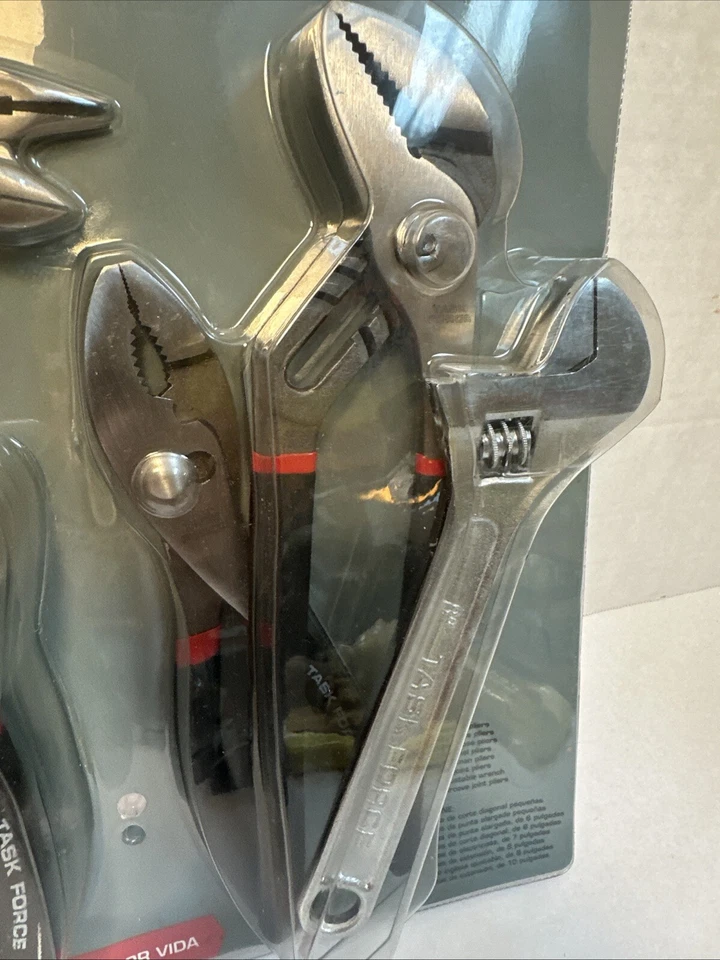 8 pc Mechanic Plier Set 8" Tool Set Automotive Linesman Slip ADJ Wrench Pliers - Image 4 of 4