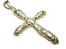 Ciondolo croce in argento sterling - pezzo molto bello - lungo 2 1/2 pollici - .925