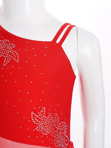 Kids Girls Dresses Asymmetrical Dress Photo Props Leotard Dance Unitard Modern - Picture 9 of 49