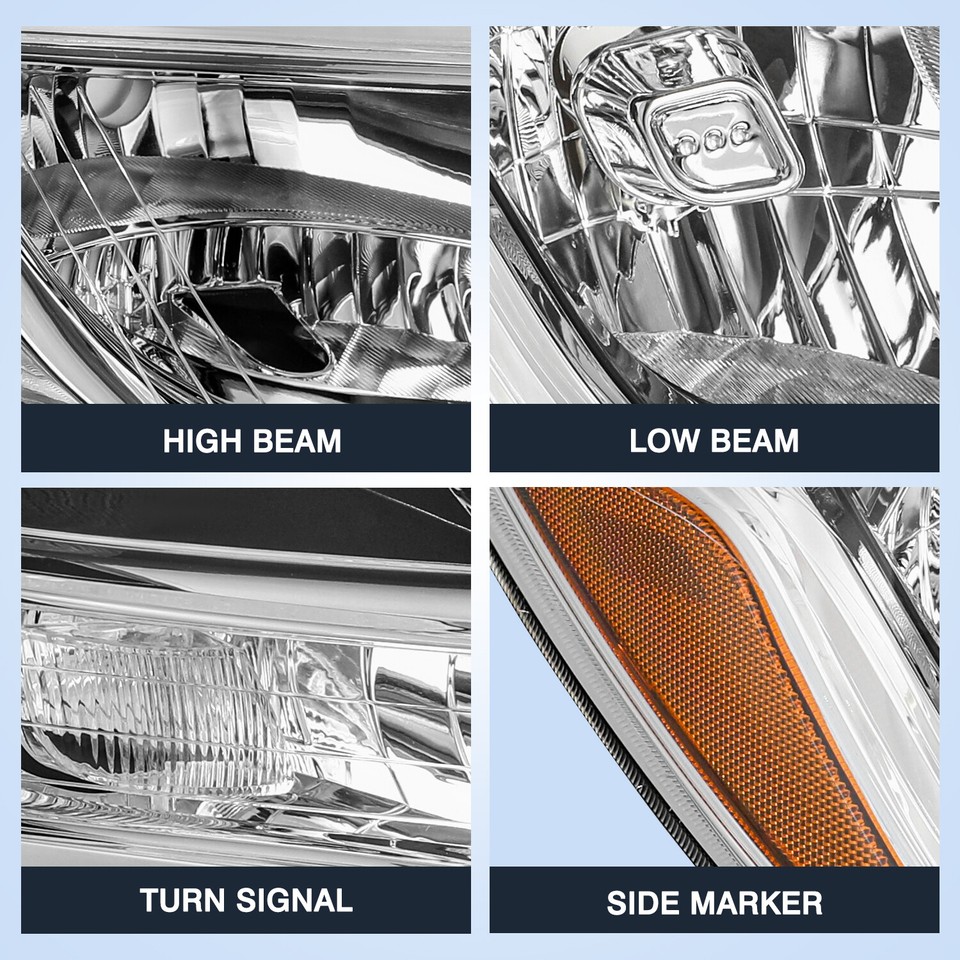 Pair Of Headlight Assemblies For 2013-2016 Nissan Pathfinder (Halogen Models) - Clear Lens, Black Housing