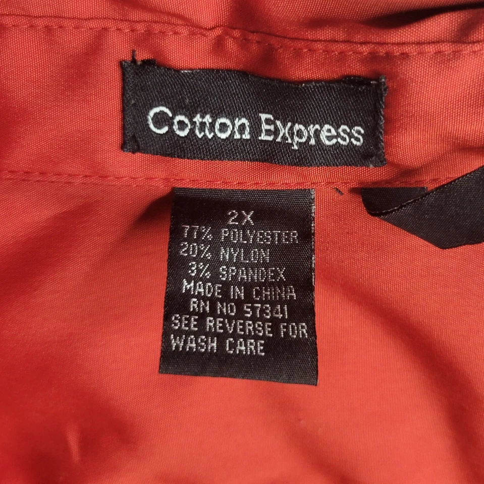 Top Cotton Express para mujer talla 2X rojo coral cuello en V sin mangas elásticas correas traseras Foto 4 de 4