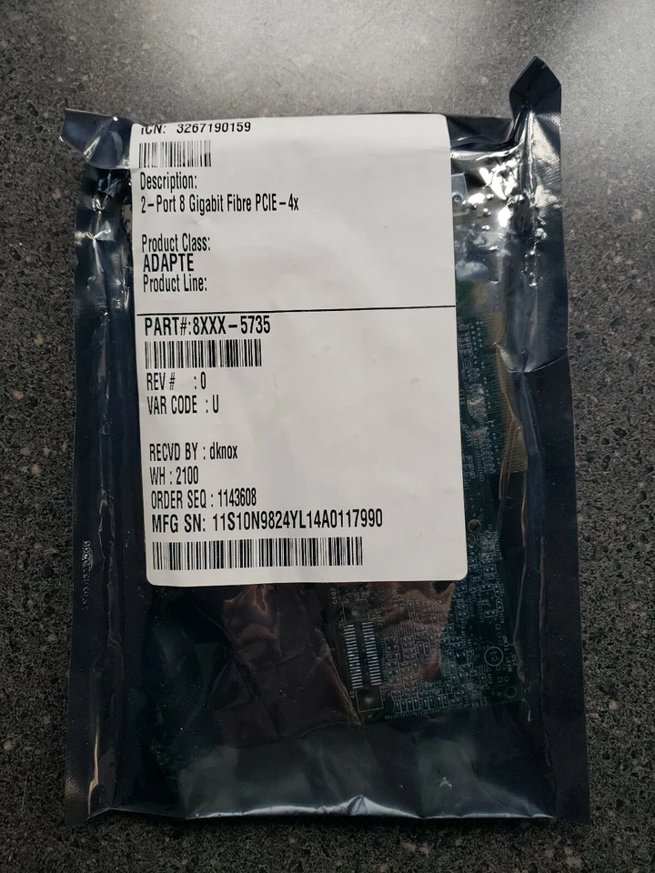 NEW SEALED IBM 00E0806 LPE12002 8XXX-5735 8GB DUAL PORT FIBRE CHANNEL ADAPTER. - Image 3 of 3