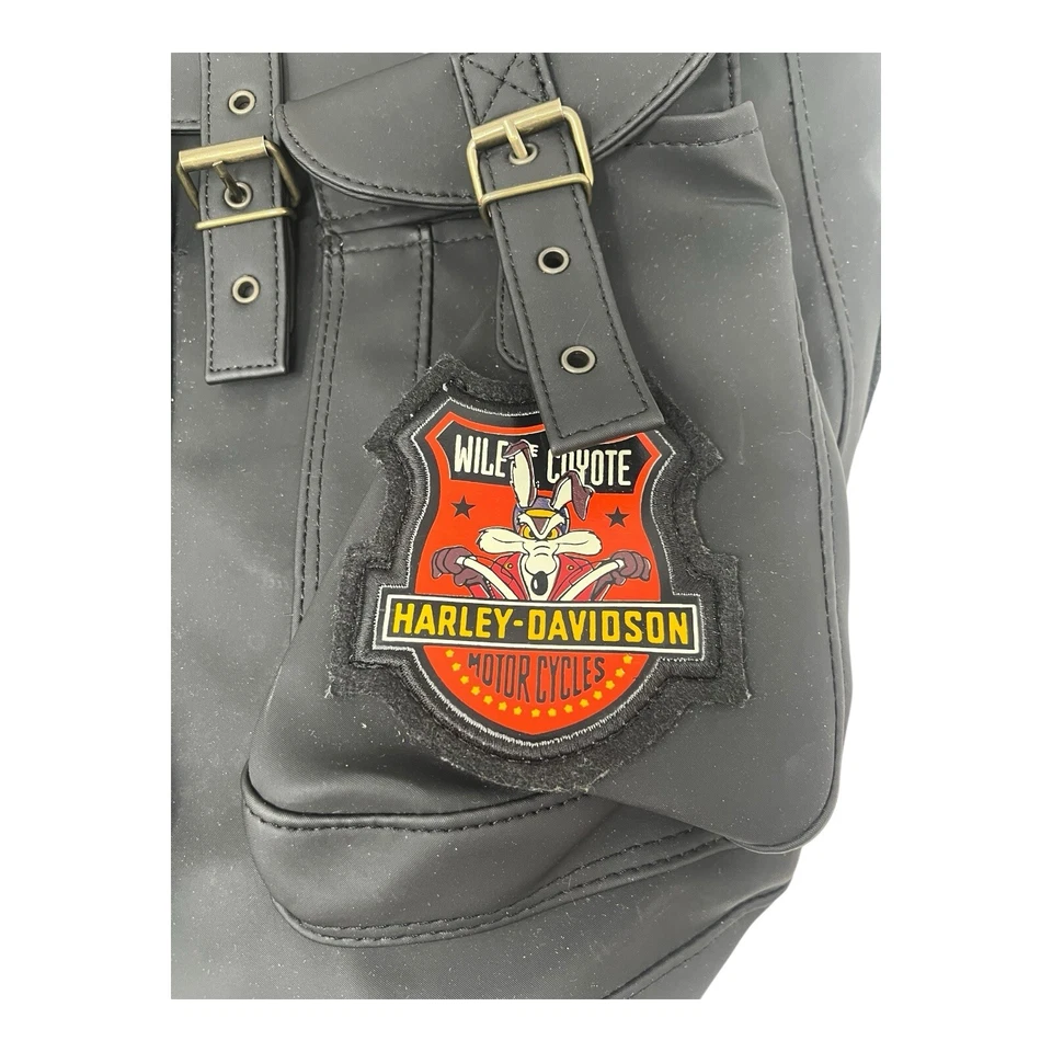 复古 Harley Davidson Looney Toons Taz Wiley Yosemite 华纳兄弟背包 NOS — 第 3/4 张图片