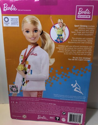 Barbie Olympic Games Tokyo 2020 Rock Climber Sport Climbing Doll
