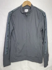 Grey Nylon Spandex Full Zip Athletic Jacket R+F Rodan + Fields Womens Size Large