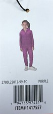 Juicy Couture Velour 2 PC Set Zip Up  Joggers PURPLE - 5 NWOT